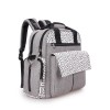 Alameda Convertible Diaper Bag Backpack with Nappy Mat and Bottle Holder - Grey